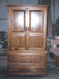 Amish Custom Made Standard Raised Panel Armoire