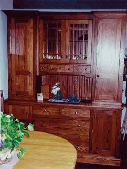 Amish Custom Made Oak Mission Virginia Style Mission Hutch