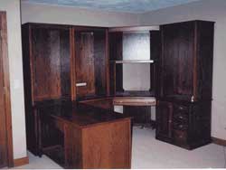Amish Custom Made Cherry Wall Unit with Surround